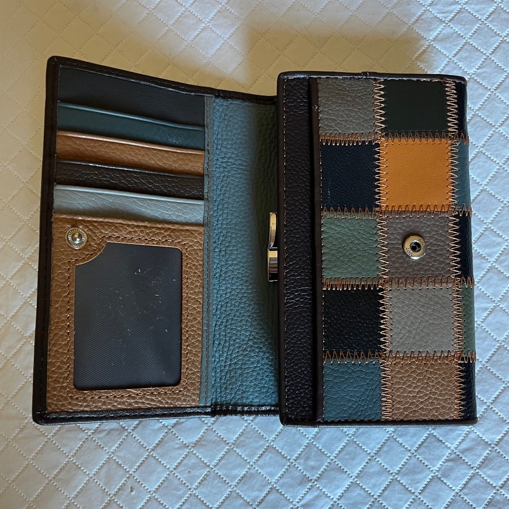 Greek Leather Billfold Wallet